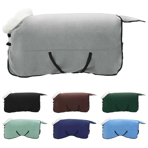 vidaXL Koc dla Koni Pełny ciemnozielony 135 cm Polarowy fleece