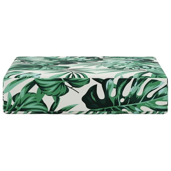 vidaXL Poduszka siedzeniowa na zewnątrz Wz&oacute;r liścia 40 x 40 x 8 cm