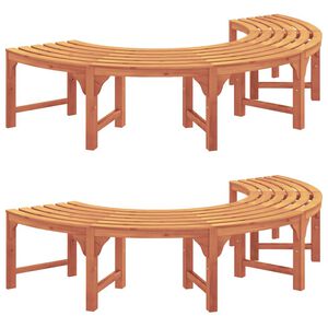 vidaXL Ławka Drzewna 8 -Seater 2 szt. 160 x 80 x 45cm Naturalny