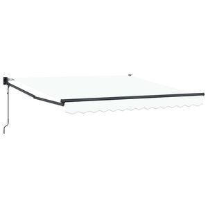 vidaXL Markiza wysuwana Biały 350 x 250 cm Poliester i Metal