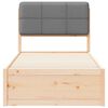 vidaXL Ramka ł&oacute;żka z tapicerowanym wezgłowiem Jasnoszary 80 x 200 cm