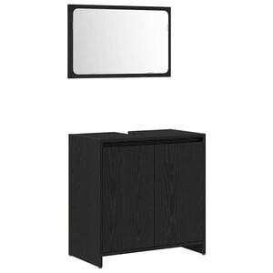 vidaXL Szafka Łazienkowa Czarny Dąb 60 x 33 x 60 cm