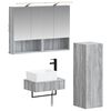 vidaXL Zestaw Szafek Łazienkowych 4 pcs Szary Sonoma 50 x 14,5 x 70 cm