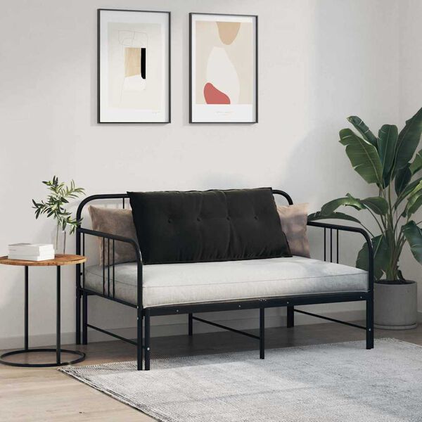 vidaXL Poduszka na plecy Czarny 100 x 50 cm Tkanina sztruksowa