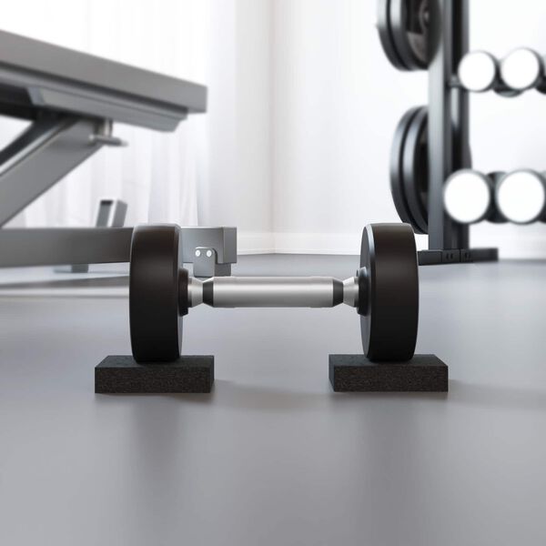 vidaXL Pad Patio z Granulatem Gumowym Czarny 9 x 9 x 2 cm Guma