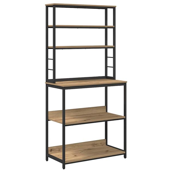 vidaXL P&oacute;łka kuchenna Dąb rzemieślniczy 80 x 40 x 168 cm