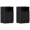 vidaXL Szafka Nocna z szufladą 2 pcs Czarny Dąb 40 x 35 x 65 cm