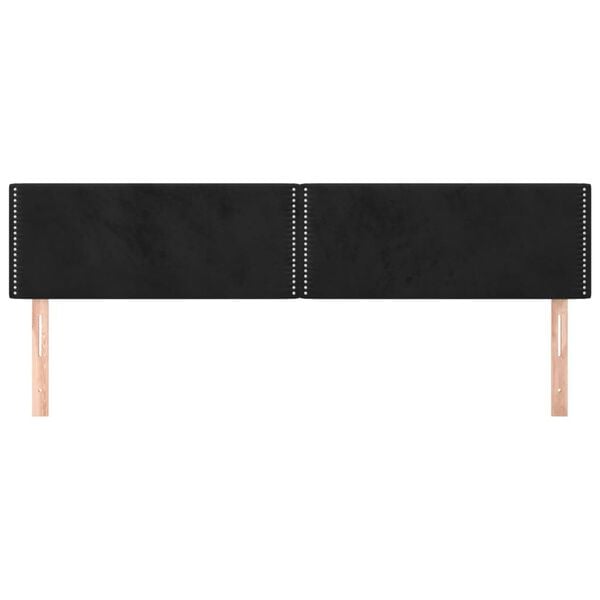 vidaXL Zagł&oacute;wki, czarne, 160x5x78/88 cm, aksamit