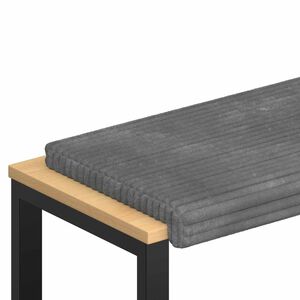vidaXL Poduszka na ławkę Pluszowy kord jasnoszary Głębokość 35 cm