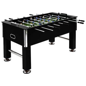 vidaXL St&oacute;ł do gry w piłkarzyki, stal, 60 kg, 140x74,5x87,5 cm, czarny