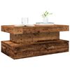 vidaXL Stolik kawowy z oświetleniem LED, stare drewno, 90x50x40 cm