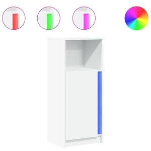 vidaXL Szafka z LED, biała, 42,5x34x100 cm, materiał drewnopochodny
