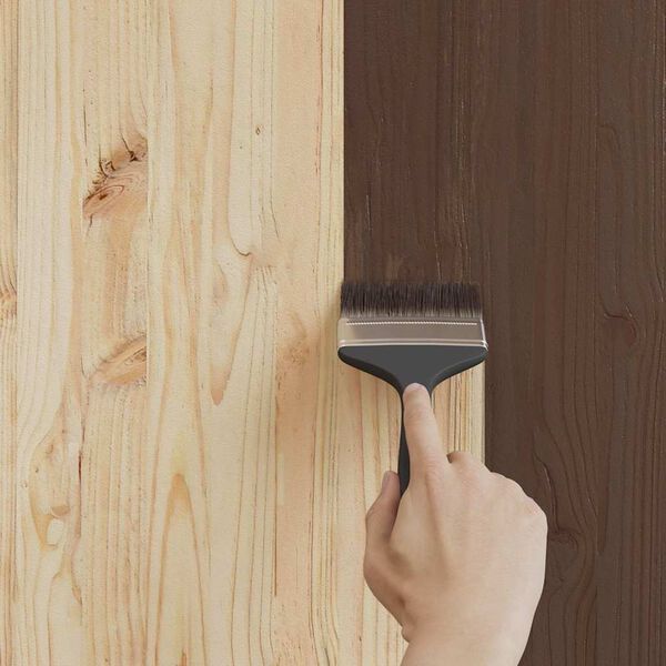 vidaXL Farba do drewna Brązowy 16,5 x 16,5 x 16 cm Wydruk na ścianie