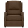 vidaXL Elektryczny fotel masujący, brązowy, obity tkaniną