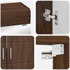 vidaXL Zestaw mebli łazienkowych z szufladą z p&oacute;łką TULUM Brązowy dąb