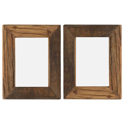 vidaXL Ramki na zdjęcia, 2 szt., 25x30 cm, drewno z odzysku i szkło