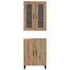 vidaXL Highboard 2 pcs dąb artisan Materiał drewnopochodny