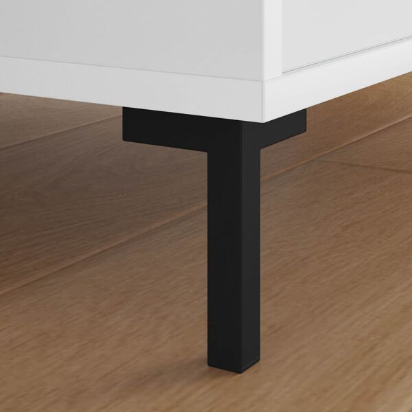 vidaXL Nogi Stojące 2 pcs Czarny 57 x 57 x 100 mm Żelazo