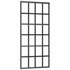 vidaXL Drzwi przesuwne, szkło ESG i aluminium, 90x205 cm, czarne