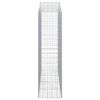 vidaXL Kosze gabionowe, 4 szt, 200x50x180/200 cm, galwanizowane żelazo