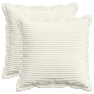 vidaXL Poszewka na poduszkę 2 szt. HOUTEN kremowy 30 x 30 cm sztruks