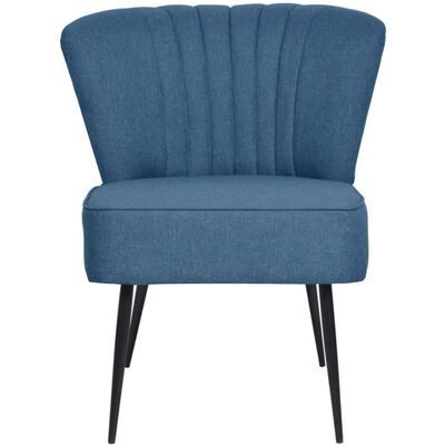 vidaXL Fotel koktajlowy, niebieski, tkanina