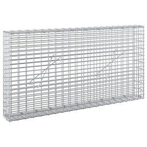 vidaXL Gabion z drutu 5 mm i siatką 5x2,5 cm 100x10x50 cm