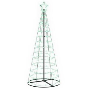 vidaXL Choinka świąteczna LED 180 cm 168 LED RGB Stal RGB