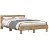 vidaXL Ramka ł&oacute;żka Dąb rzemieślniczy 140 x 190 cm Drewno inżynieryjne
