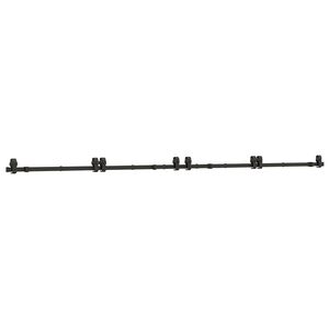 vidaXL System do montażu drzwi przesuwnych, 366 cm, stal, czarny