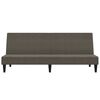vidaXL Rozkładana sofa 2-osobowa, ciemnoszara, mikrofibra