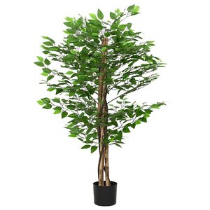 vidaXL Sztuczna roślina Ficus 788 liści 120 cm zielona