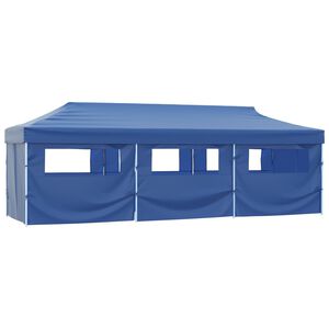vidaXL Składany namiot z 8 ścianami bocznymi, 870x291x315 cm, niebieski