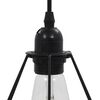 vidaXL Lampa sufitowa, diamentowe klosze, czarna, 3 żarówki E27