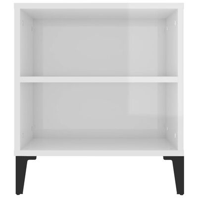 vidaXL Szafka pod TV, wysoki połysk, biała, 102x44,5x50 cm