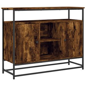 vidaXL Komoda, przydymiony dąb, 100x35x80 cm, materiał drewnopochodny