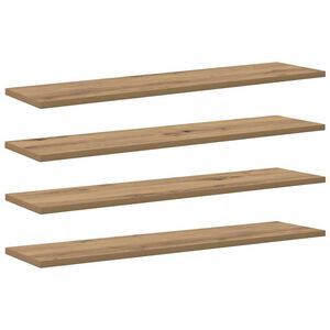 vidaXL P&oacute;łka na książki 3 poziom&oacute;w 4 szt. 80 x 20 x 1,5 cm Brązowy