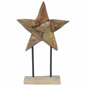 vidaXL Gwiazda Bożonarodzeniowa LED Brązowy 31 x 15 x 46 cm