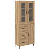 vidaXL Highboard 2 pcs Dąb rzemieślniczy 69,5 x 34 x 180 cm