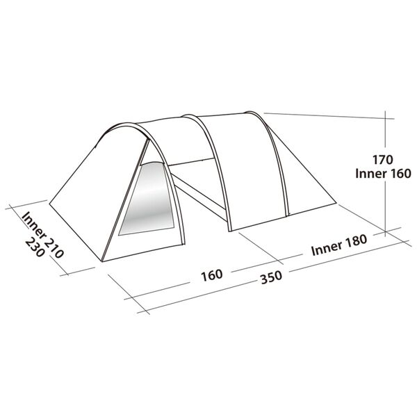 Easy Camp Namiot Galaxy 300, 3-osobwy, zieleń rustykalna