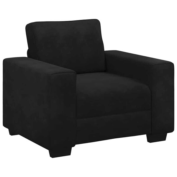 vidaXL Sofa Fotel Czarny 100x77x82 cm Aksamit