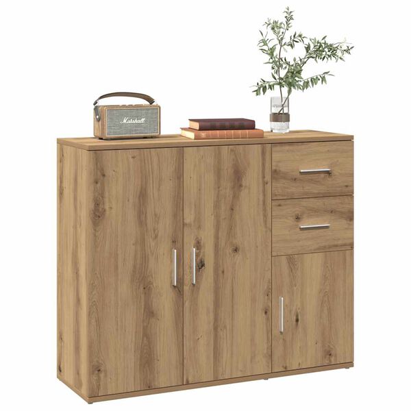 vidaXL Komoda Artisan Oak 91x29,5x75 cm Drewno konstrukcyjne