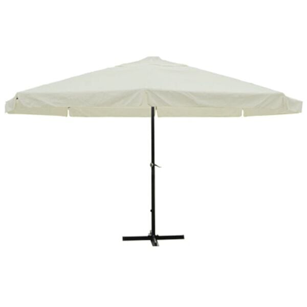 vidaXL Parasol z aluminium, 500 cm, biały