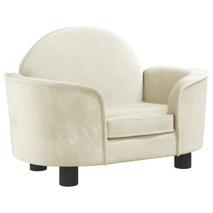 vidaXL Legowisko dla psa, kremowe, 66x40x45 cm, aksamitne