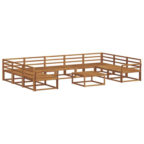 vidaXL Zestaw sof na zewnątrz 10 pcs Naturalny Lite Drewno Akacji