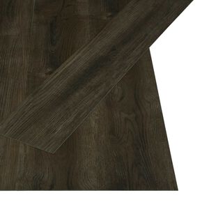 vidaXL Samoprzylepna Deska Podłogowa Ciemny brąz 4,46 m&sup2; 32 szt. PVC