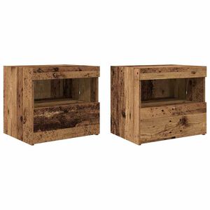 vidaXL Szafka Nocna 2 szt. Stare drewno 50 x 40 x 45 cm