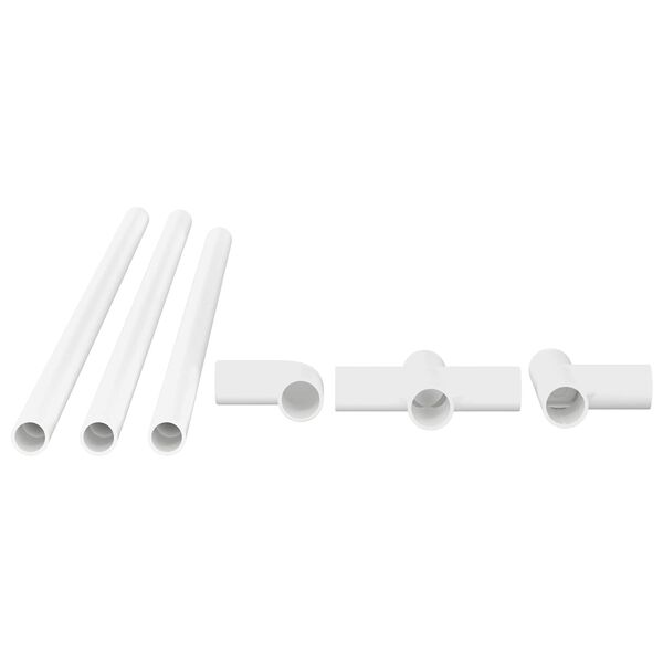 vidaXL Rura PVC 12 pcs Biały 12,2 x 1,8 x 500 mm Mterialpp i PE