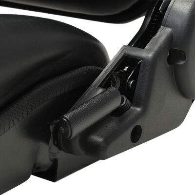vidaXL Fotel do ciągnika/wózka widłowego z regulowanym oparciem,czarny