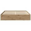 vidaXL Rama ł&oacute;żka bez materaca Artisan Oak 200x200cm Drewno klejone